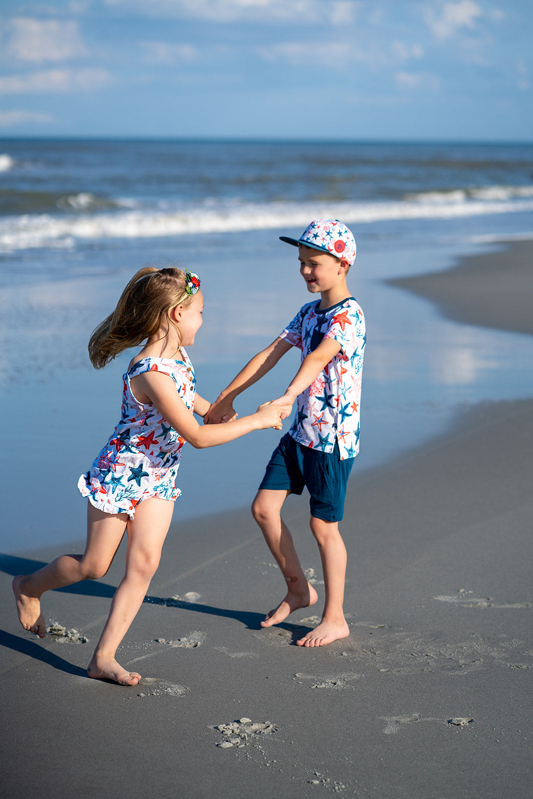 Star-Spangled Starfish Tank and Ruffle Shorts Set