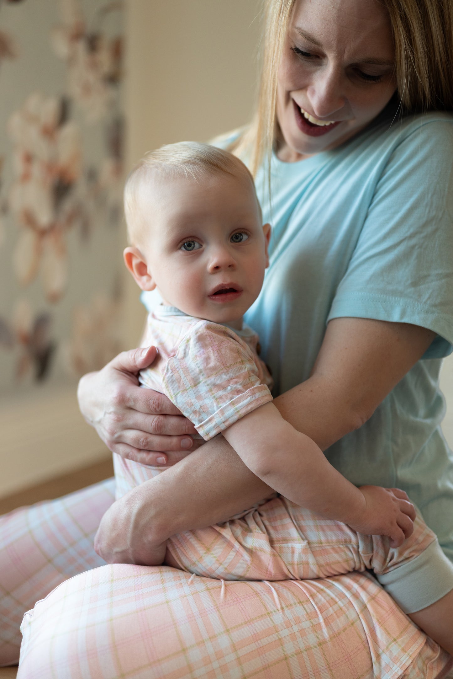 Spring Plaid Adult Joggers