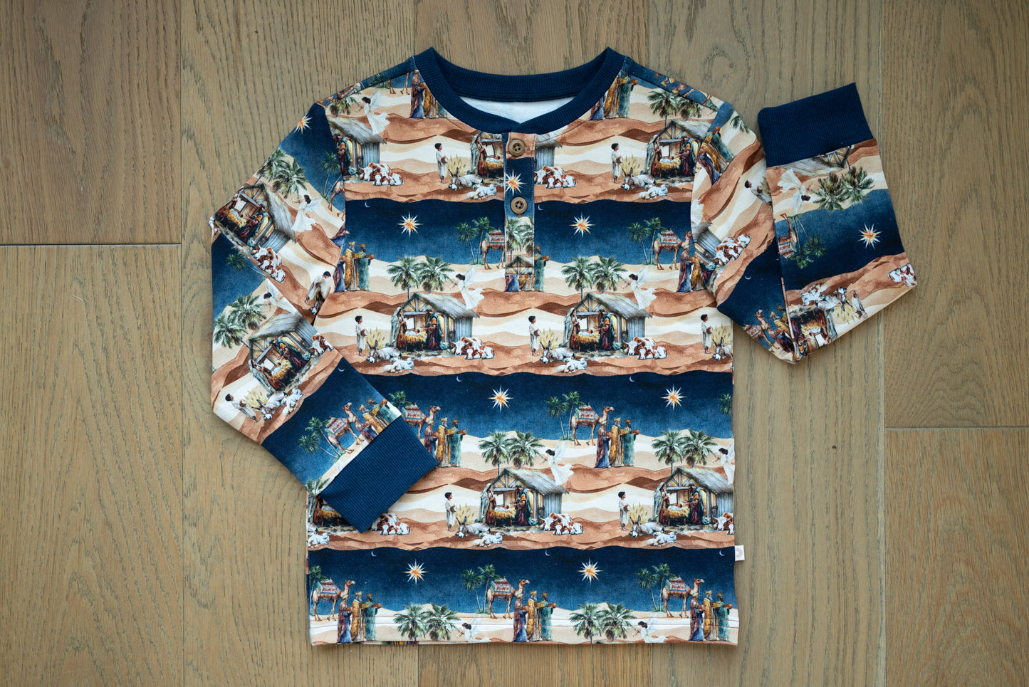 Away In A Manger Long Sleeve Henley