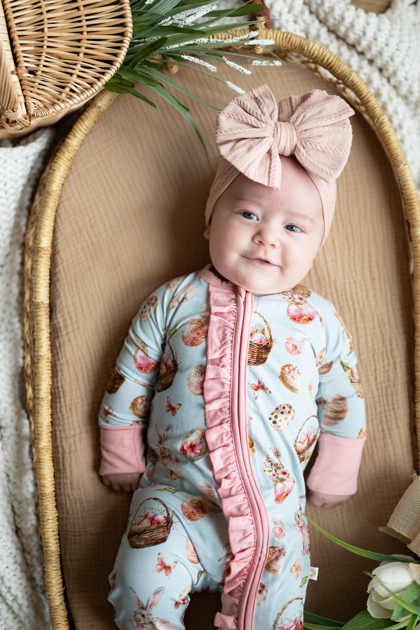 Bunnies & Blooms Convertible Ruffle Zippee