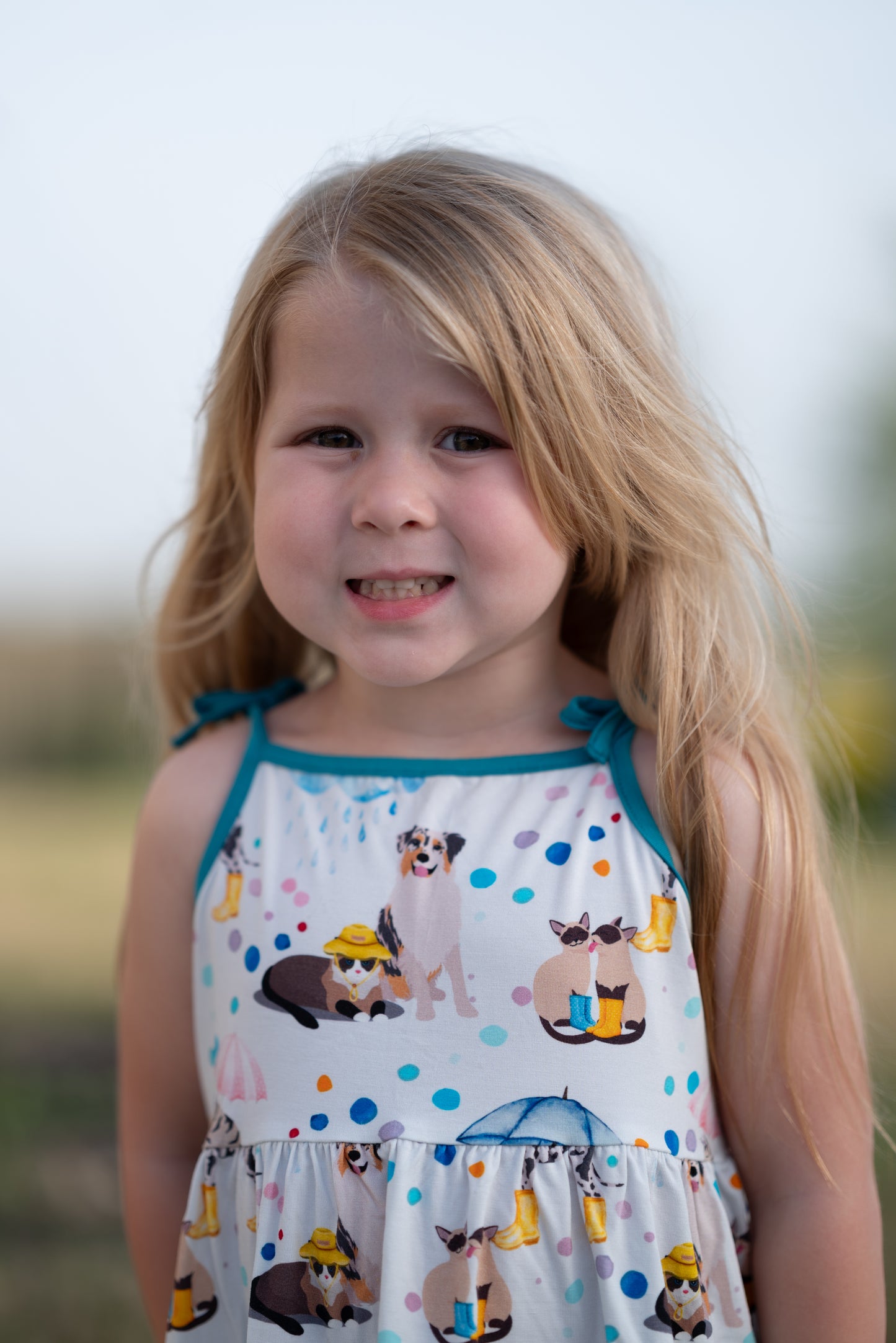 Raining Cats & Dogs Peplum & Culottes Set