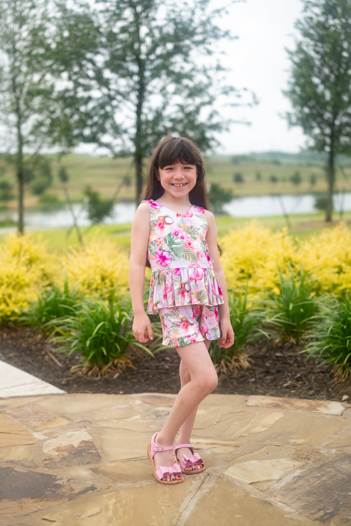 Palm Paradise Peplum + Short Set