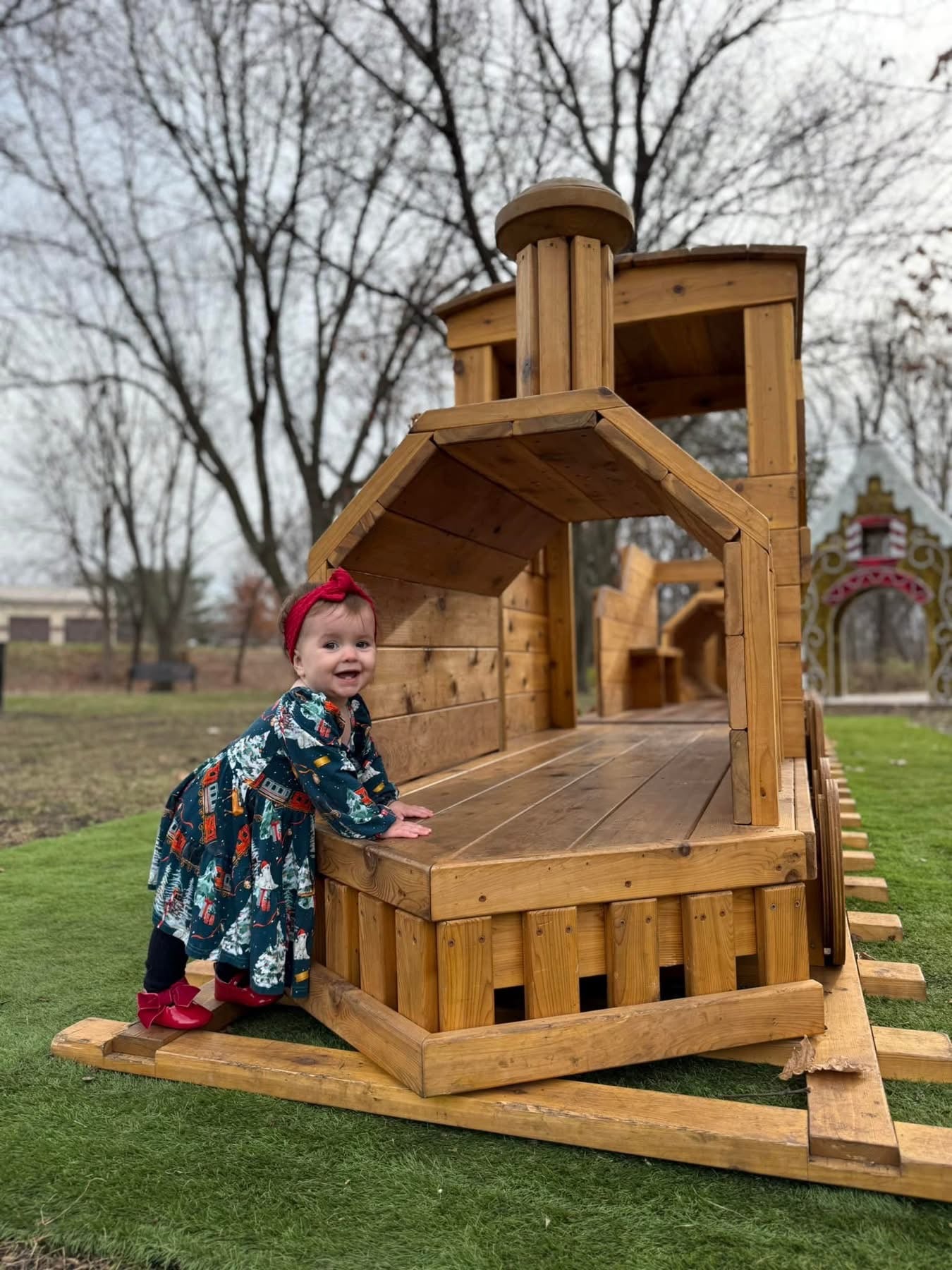 North Pole Express Twirl Dress