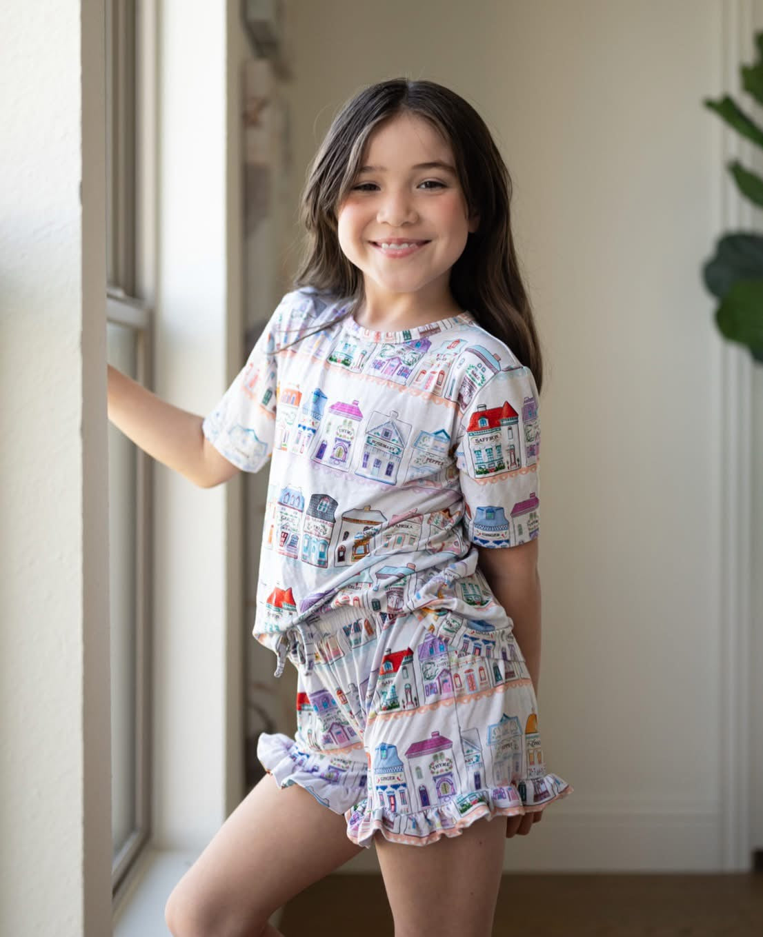 Sugar and Spice Tee and Ruffle Shorts Set