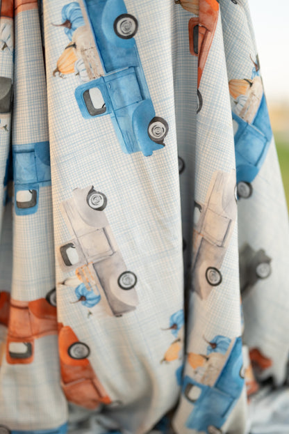 Harvest Trucks Blanket