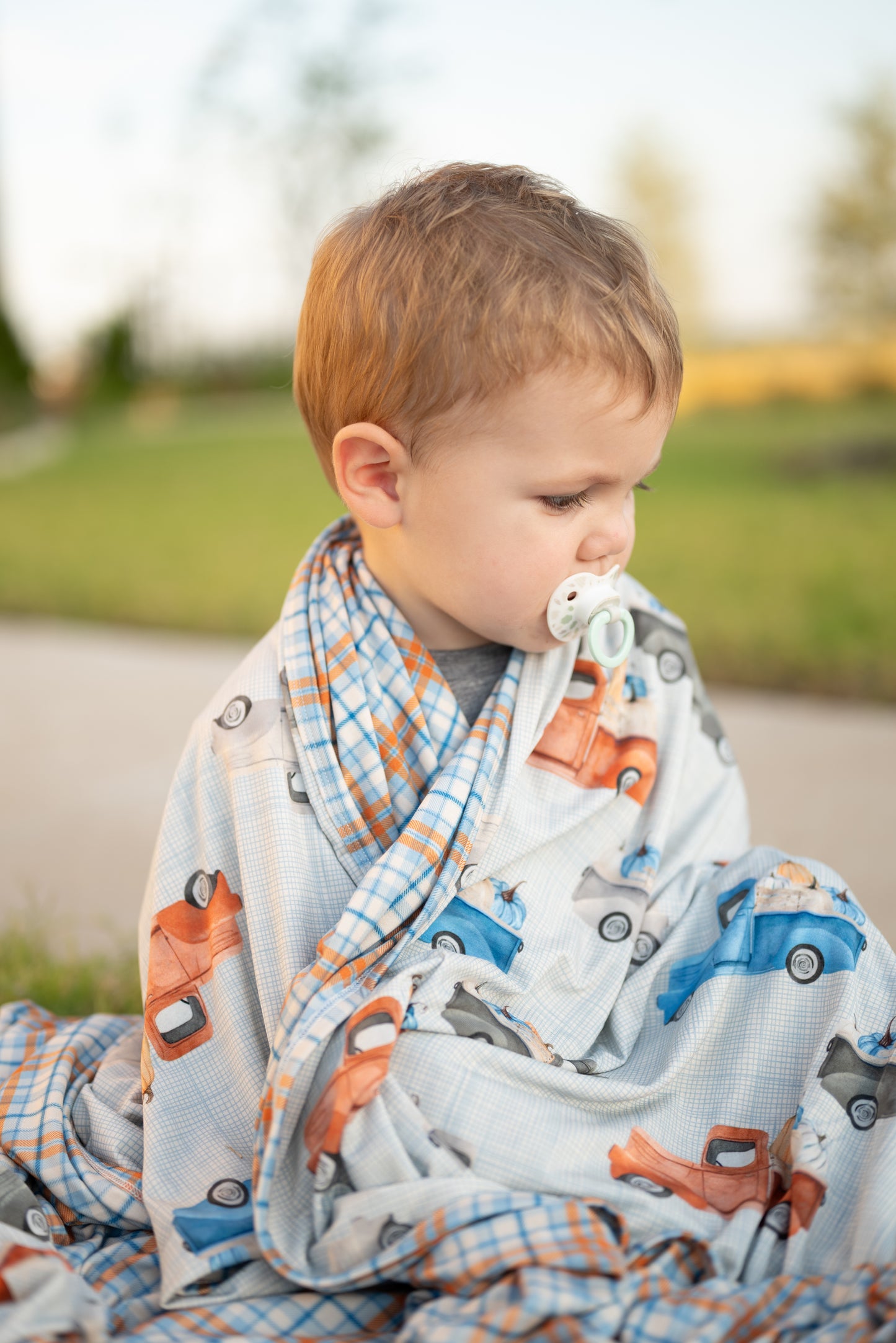 Harvest Trucks Blanket