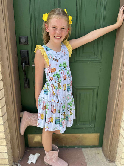 Pancakes & Pigtales Ruffle Lace Sleeve Tiered Twirl