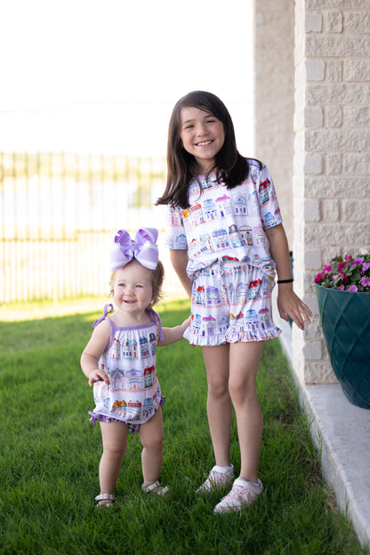 Sugar and Spice Tee and Ruffle Shorts Set