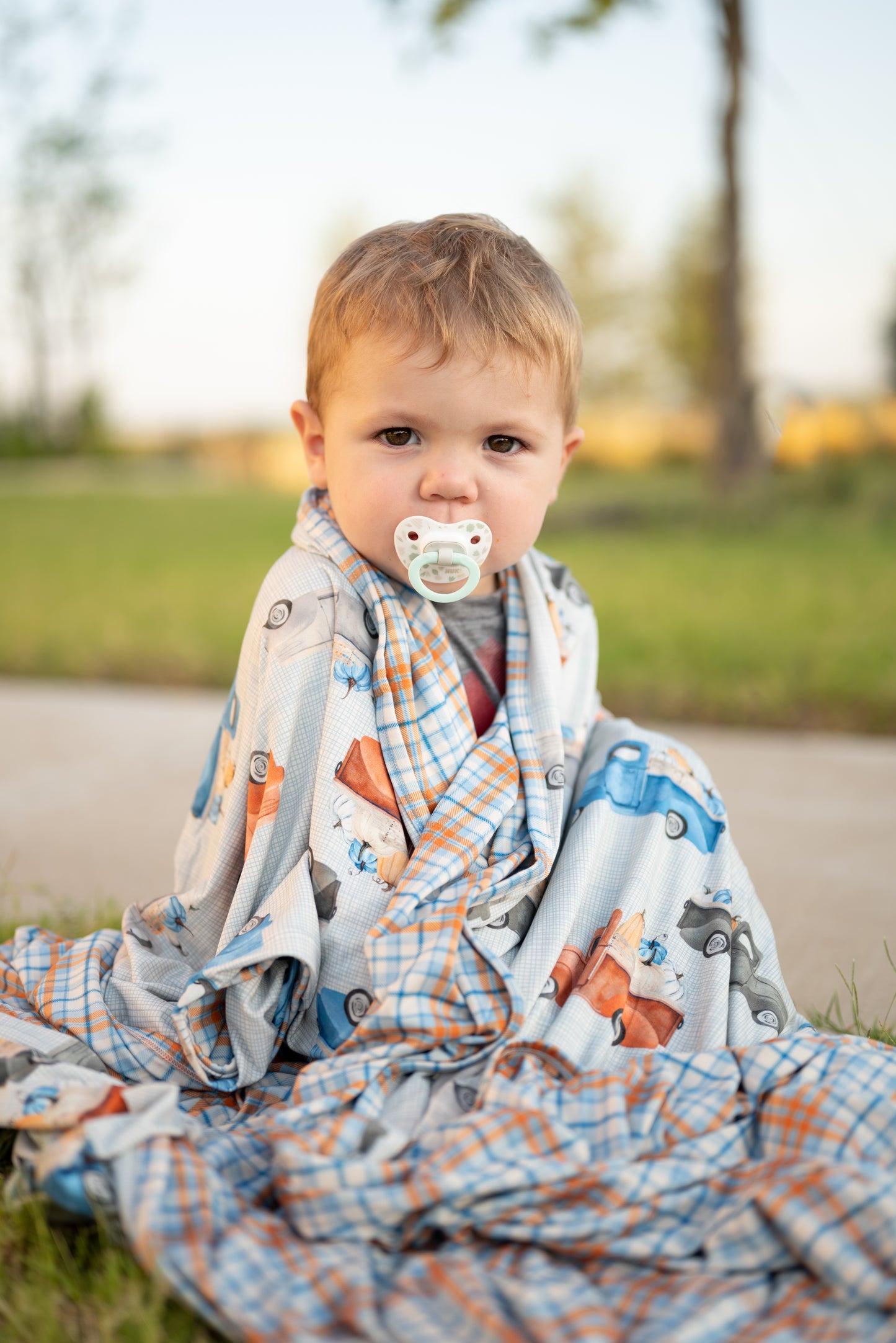 Harvest Trucks Blanket