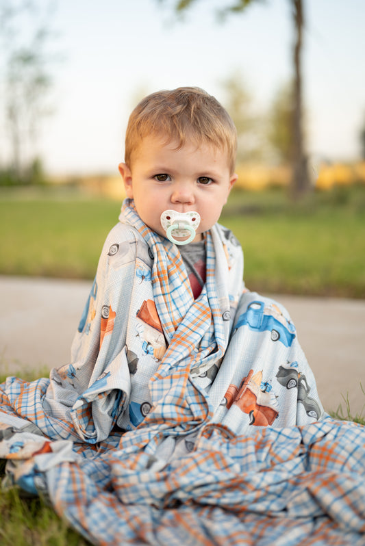Harvest Trucks Blanket