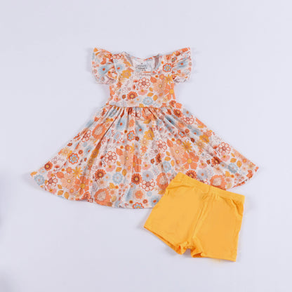 Grow In Grace Ruffle Sleeve Tiered Twirl