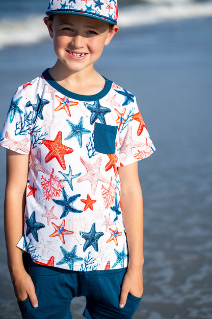 Star-Spangled Starfish Pocket Tee