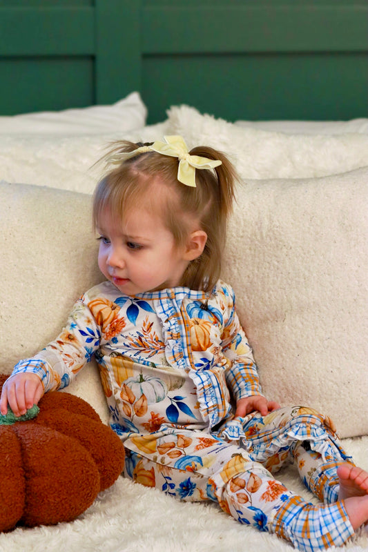 Harvest Pumpkins Convertible Ruffle Zippee