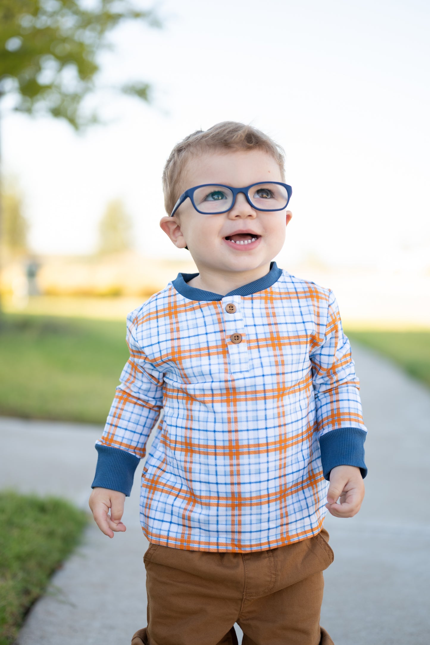 Harvest Plaid Long Sleeve Henley