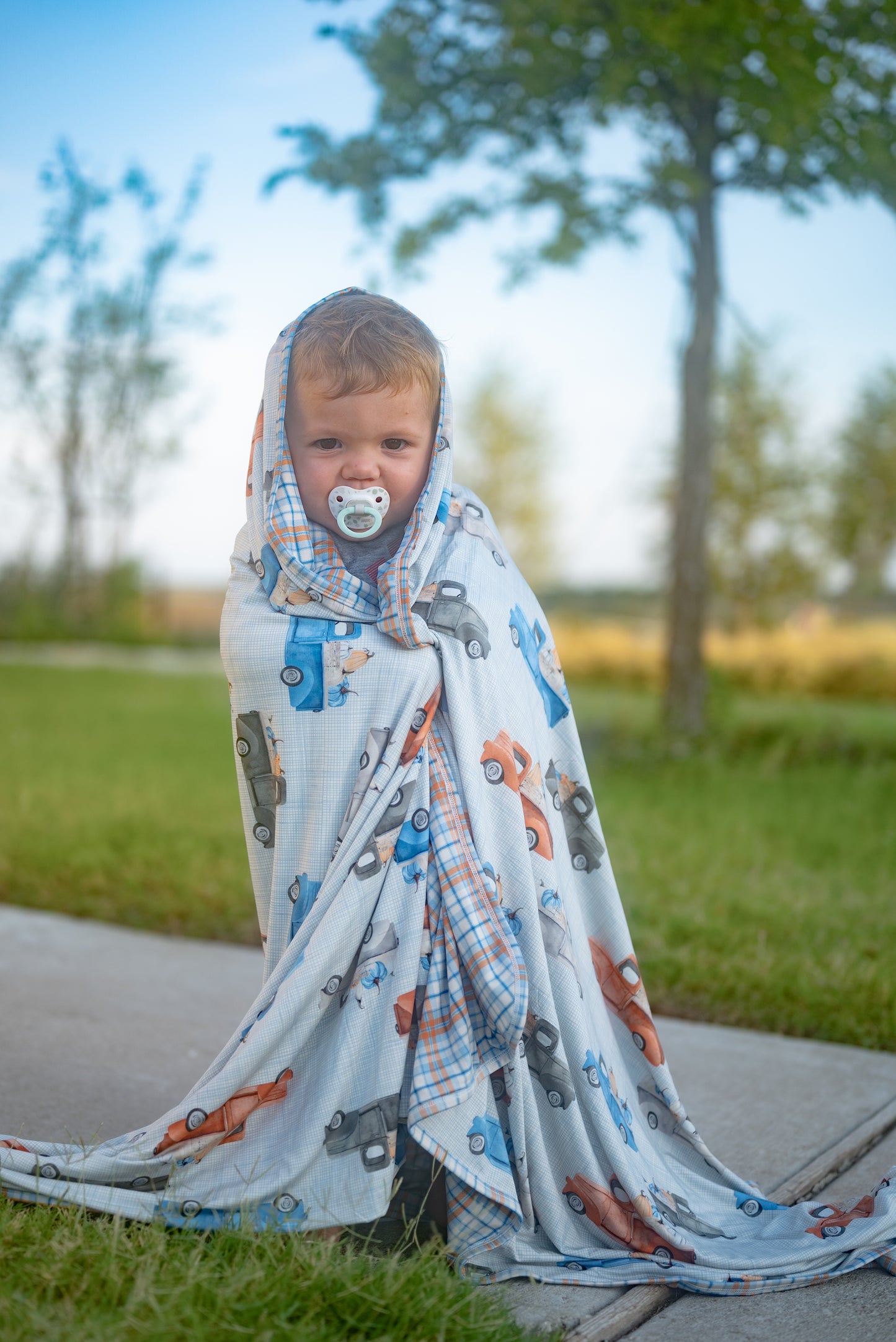 Harvest Trucks Blanket