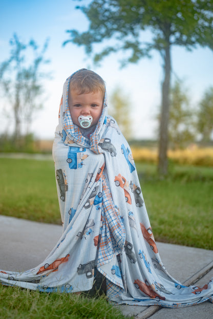 Harvest Trucks Blanket