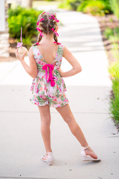 Palm Paradise Peplum + Short Set