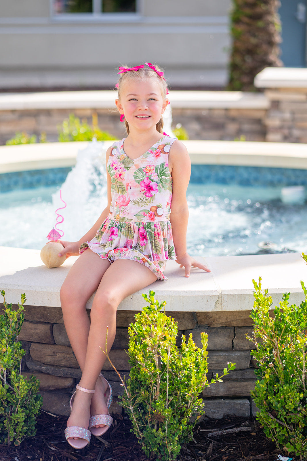 Palm Paradise Peplum + Short Set