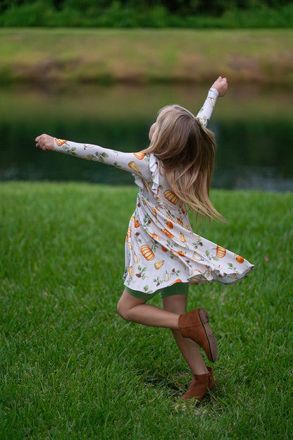 Pick of the Patch Long Sleeve Ruffle Twirl