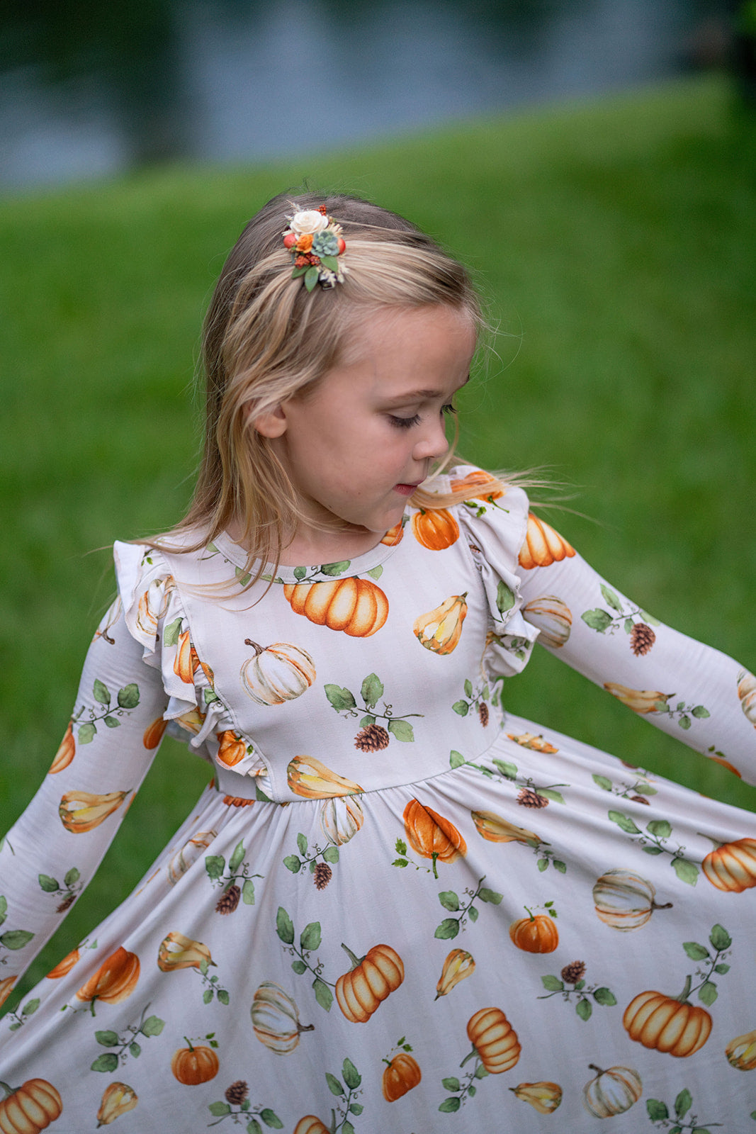 Pick of the Patch Long Sleeve Ruffle Twirl