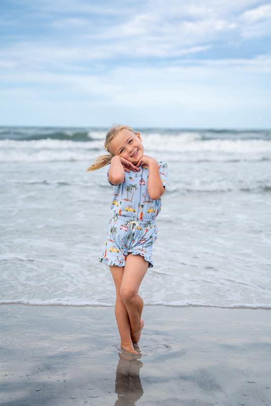 Surf & Sand Ruffle Short Set