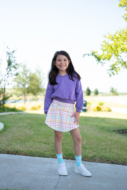 Preppy Plaid Skater Skort (Athleisure) - PRE ORDER