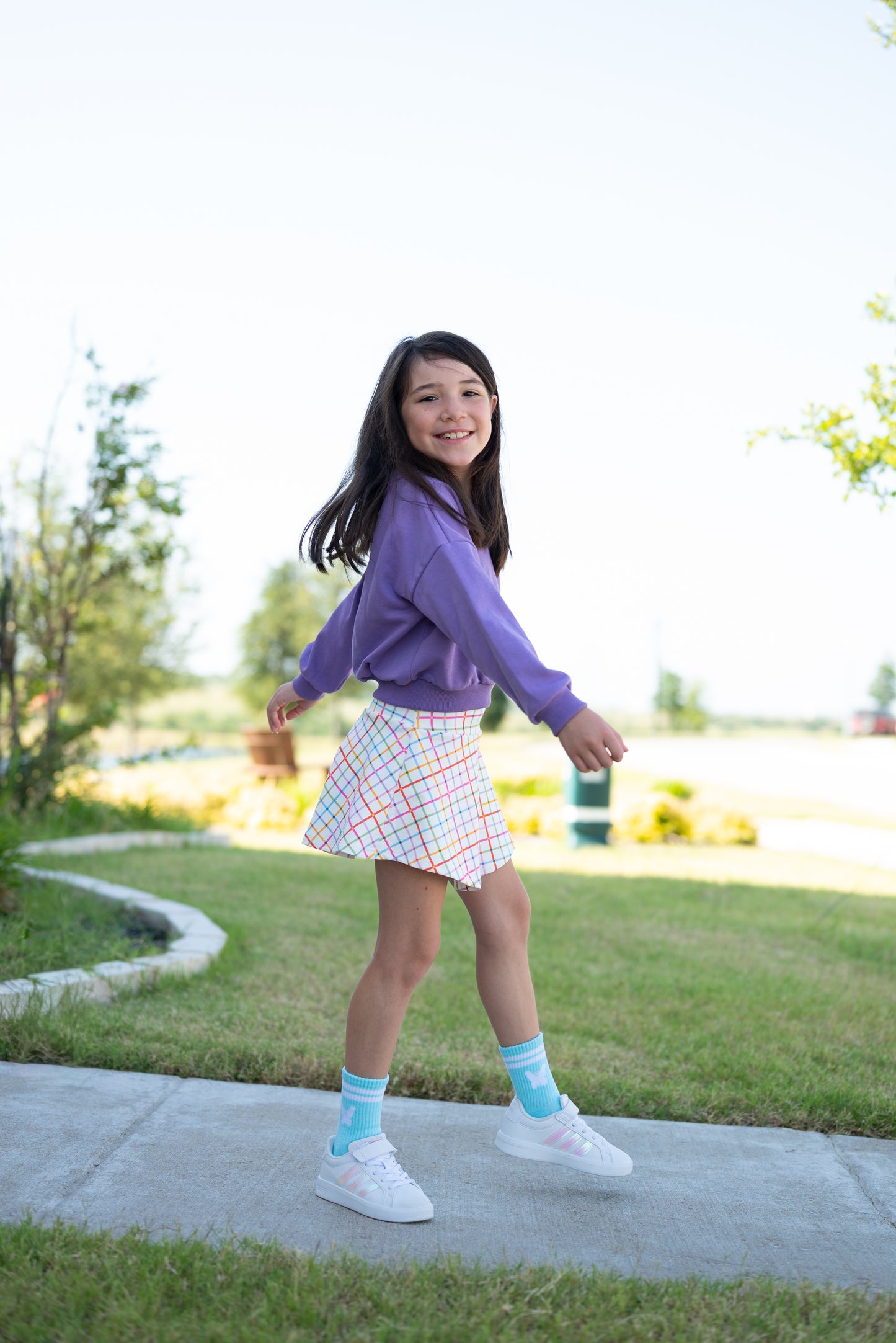 Preppy Plaid Skater Skort (Athleisure) - PRE ORDER