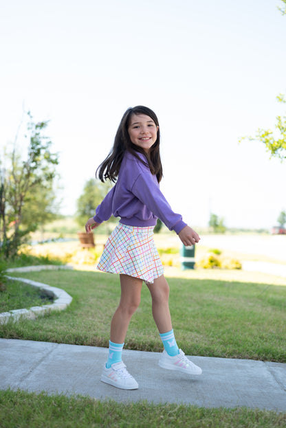 Preppy Plaid Skater Skort (Athleisure) - PRE ORDER