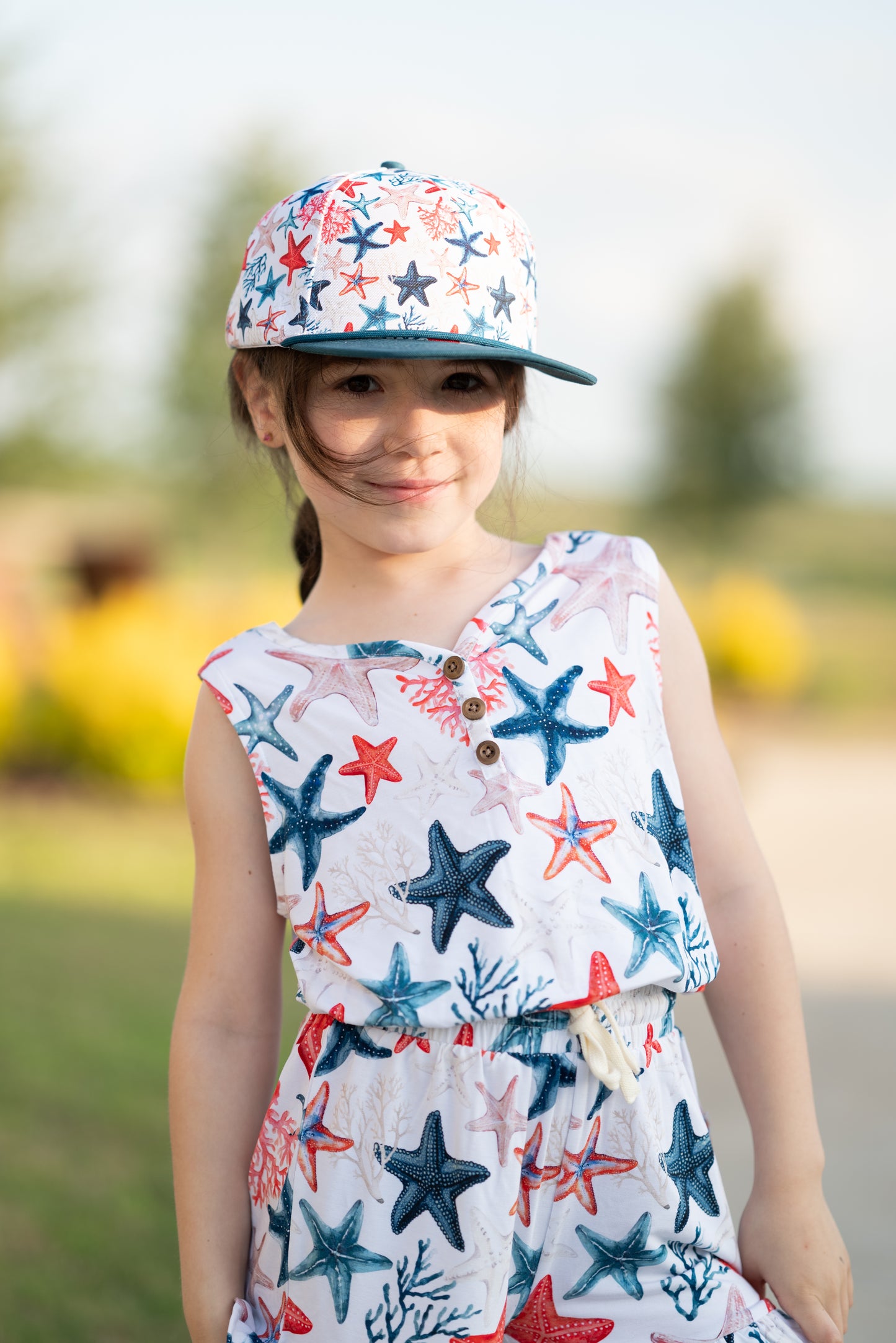 Star-Spangled Starfish Tank and Ruffle Shorts Set