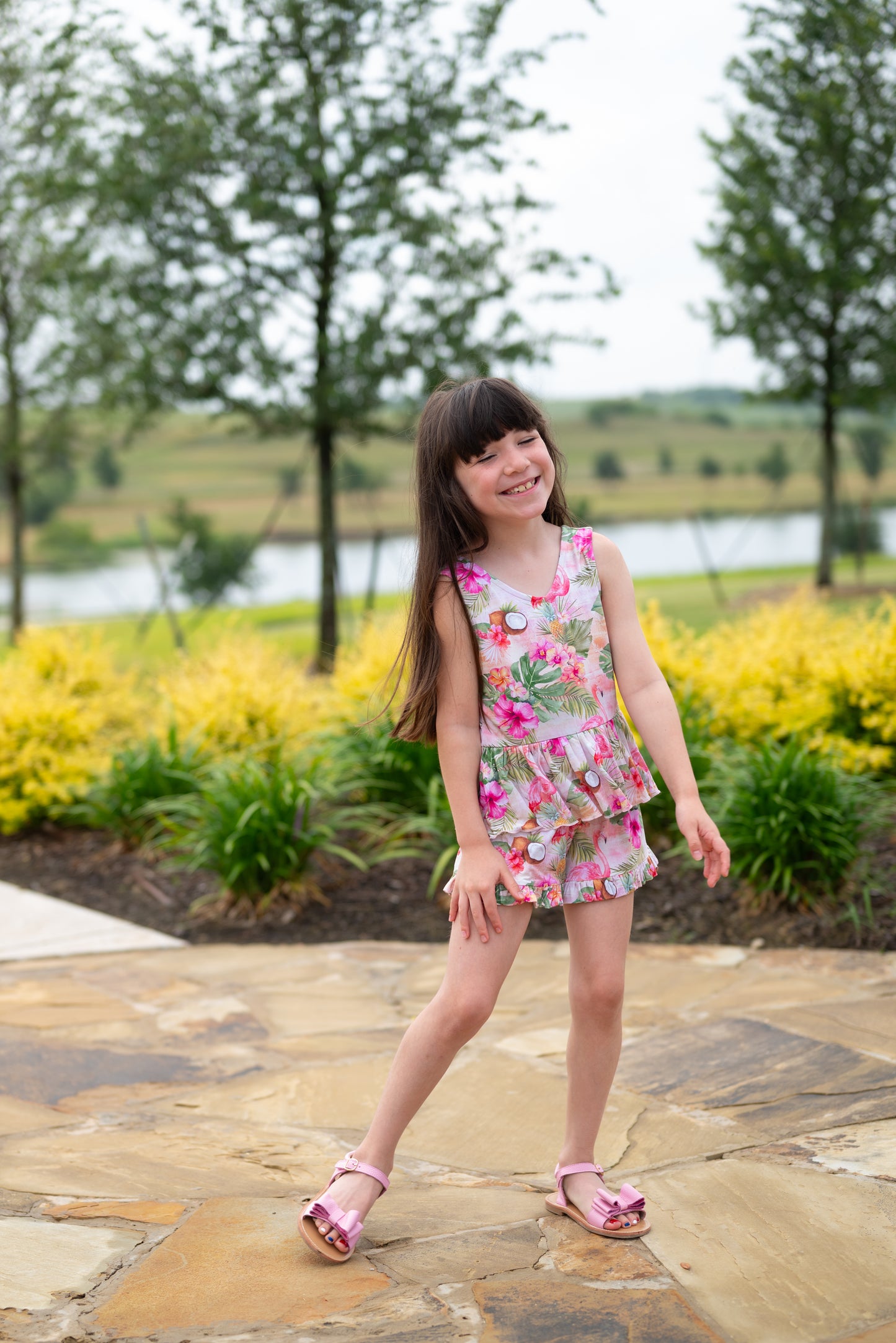 Palm Paradise Peplum + Short Set