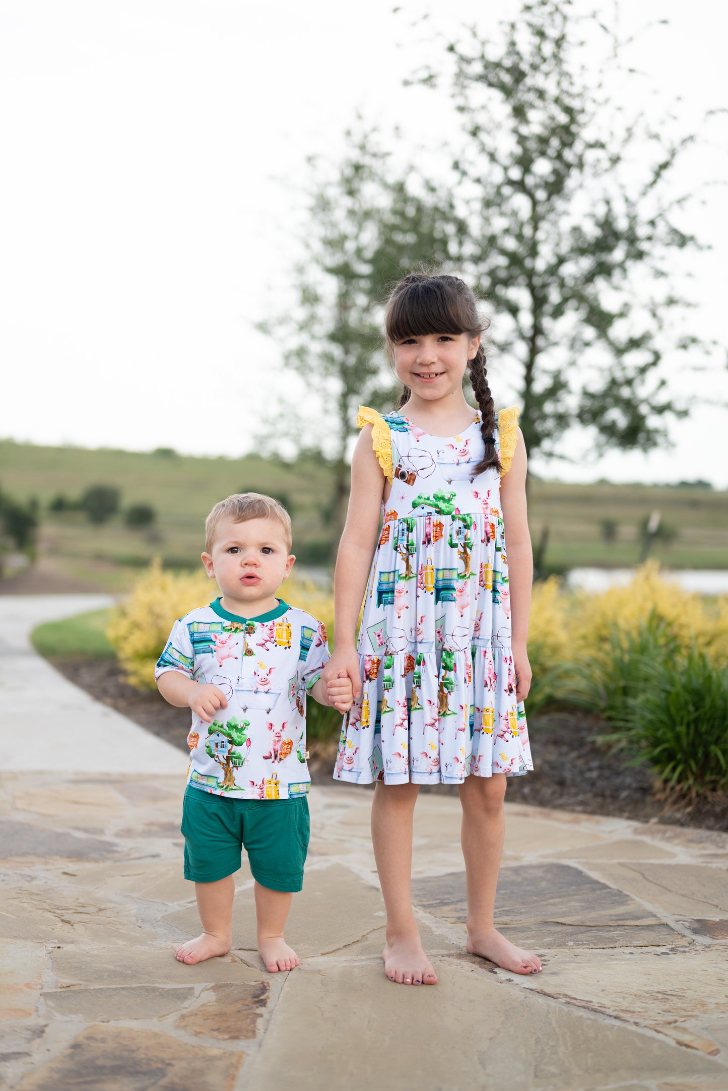 Pancakes & Pigtales Ruffle Lace Sleeve Tiered Twirl