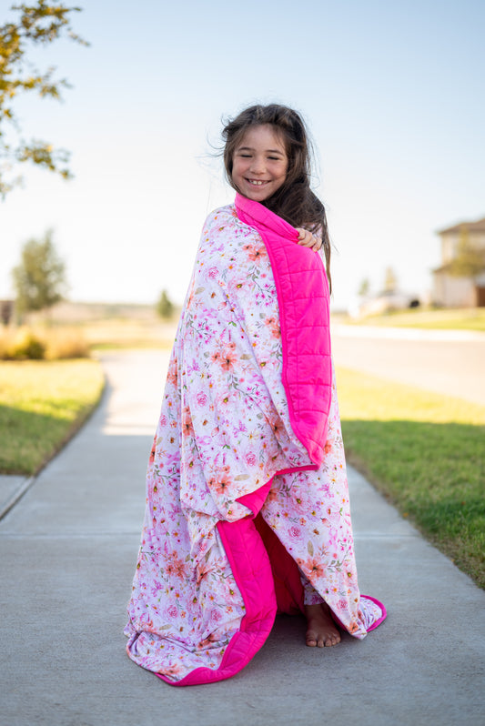 Catherine Pink Ribbon Blanket