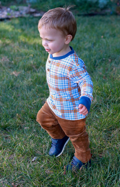 Harvest Plaid Long Sleeve Henley